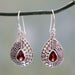 Novica Handmade Scarlet Fusion Garnet Dangle Earrings - By Novica