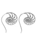 Novica Handmade Spiral Nautilus Sterling Silver Drop Earrings - By Novica