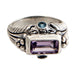 Novica Handmade Sea Temple Amethyst And Blue Topaz Cocktail Ring - By Novica