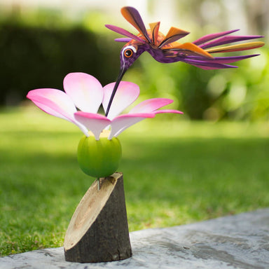 Novica Happy Hummingbird Alebrije Sculpture - By Novica