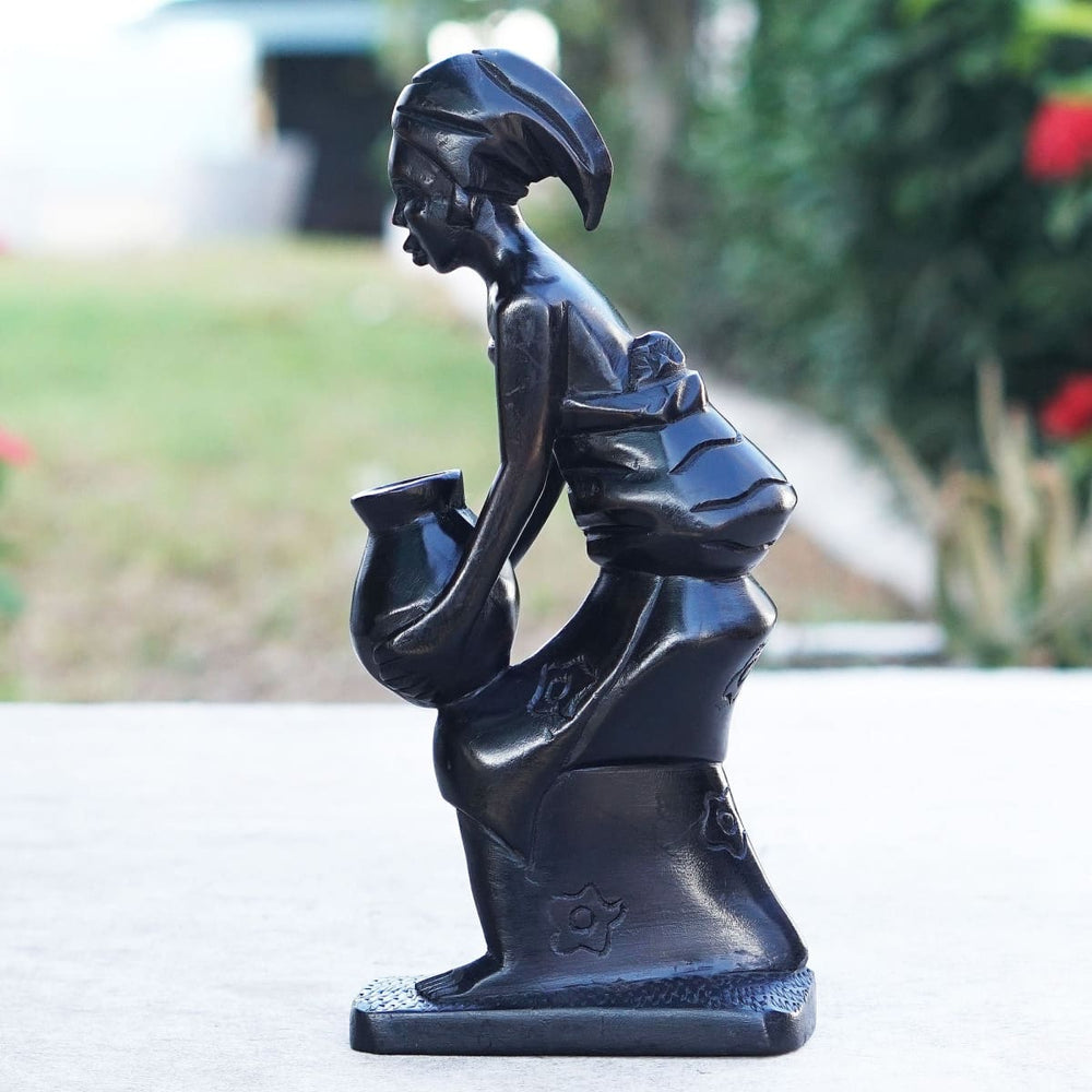 Novica Hardworking Mother Ii Ebony Wood Sculpture - By Novica