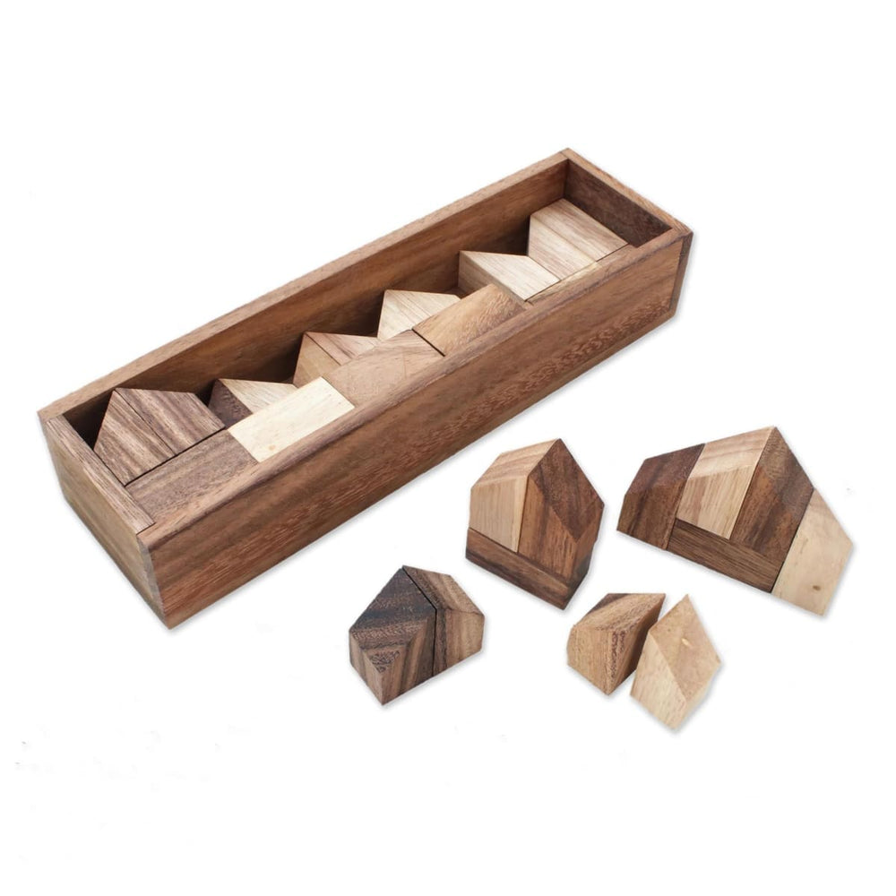 Novica Home Town Wood Game (37 Piece) - By Novica