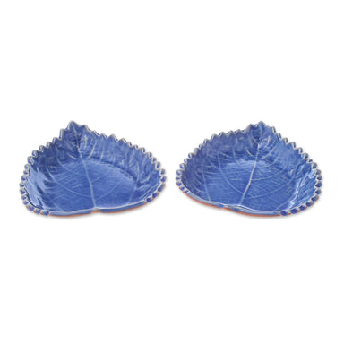 Novica Leaves Of The Forest Ceramic Bowls (pair) - By Novica