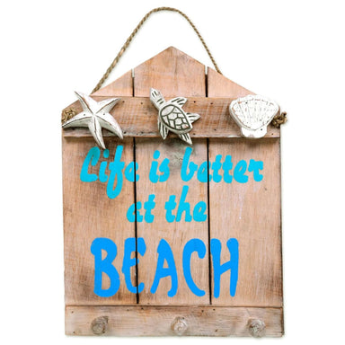 Novica Life Is Better At The Beach Wood Coat Rack - By Novica
