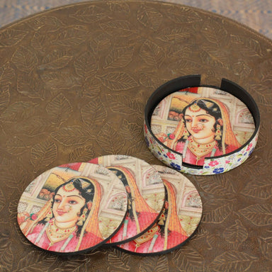 Novica Mughal Muse Wood Coasters (set Of 4) - By Novica