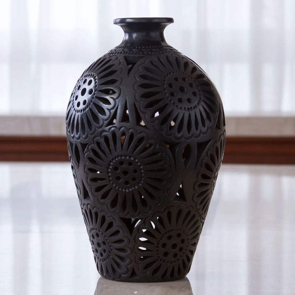 Novica Oaxaca Sunflower Decorative Ceramic Vase - By Novica