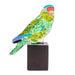 Novica Orange-face Parakeet Art Glass Sculpture - By Novica