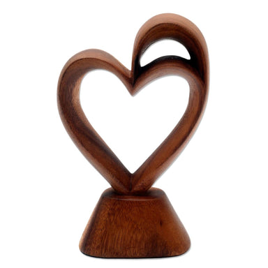 Novica Outsized Love Wood Sculpture - By Novica