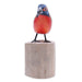Novica Painted Bunting Wood Sculpture - By Novica