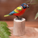 Novica Painted Bunting Wood Sculpture - By Novica
