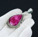 Pear Ruby Bohemian 925 Sterling Silver Handmade Pendant - By Advait Craft
