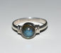 Pure 92.5 Solid Sterling Silver Ring Studded With Genuine Labradorite Round - By Navyacraft