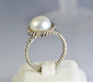 Pure 925 Sterling Solid Silver Ring Studded With Genuine Fresh Water Pearl - By Navyacraft