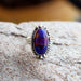 Purple Copper Turquoise 925 Sterling Silver Handmade Ring - By Aayesha Craft