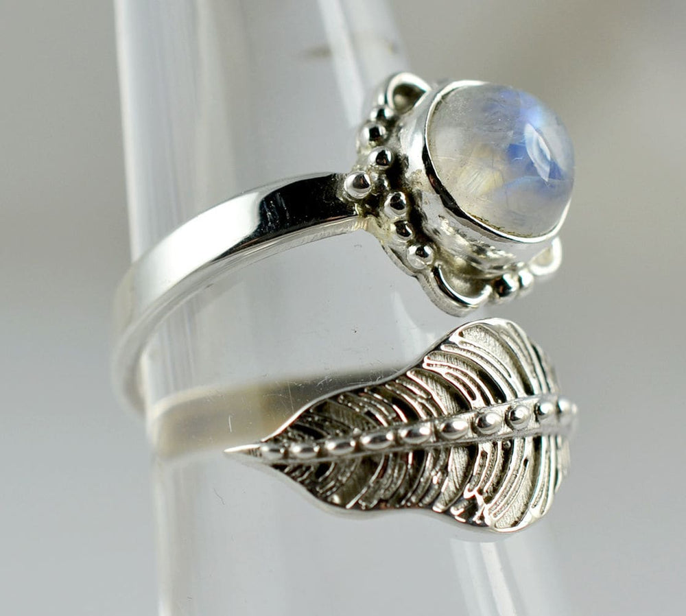 Rainbow Moonstone 925 Solid Sterling Silver Handmade Ring Nickel Free - By Navyacraft