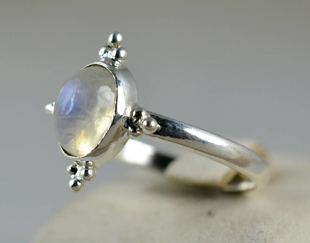 Natural Rainbow Moonstone Ring In 925 Sterling Silver Ring Men Cocktail Ring  | eBay