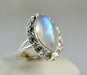 Rainbow Moonstone Ring ~ Silver 925 Solid Sterling Handmade Jewelry - Nickel Free - By Navyacraft
