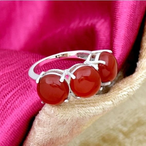 Carnelian 925 Solid Sterling Silver Handmade Ring - By Aayesha Craft