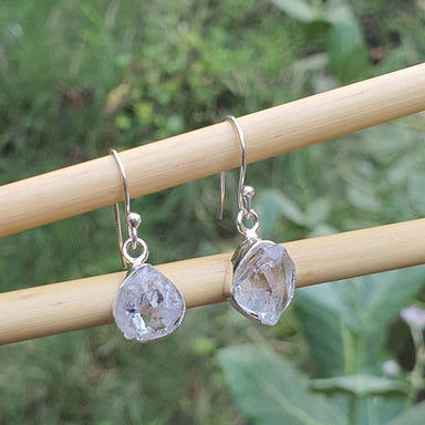Rough Herkimer Diamond 925 Sterling Silver Raw Handmade Drop Dangle Earrings For Womens - By Inishacreation