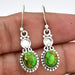 Stunning Green Copper Turquoise Handmade 925 Sterling Silver Drop Dangle Earrings - By Aayesha Craft