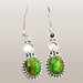 Stunning Green Copper Turquoise Handmade 925 Sterling Silver Drop Dangle Earrings - By Aayesha Craft