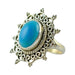 Turquoise 92.5 Solid Sterling Silver Handmade Ring For Women - By Navyacraft