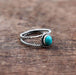 Turquoise Gemstone Handmade Women 925 Sterling Silver Statement December Birthstone Rope Band Ring - By Aayesha Craft
