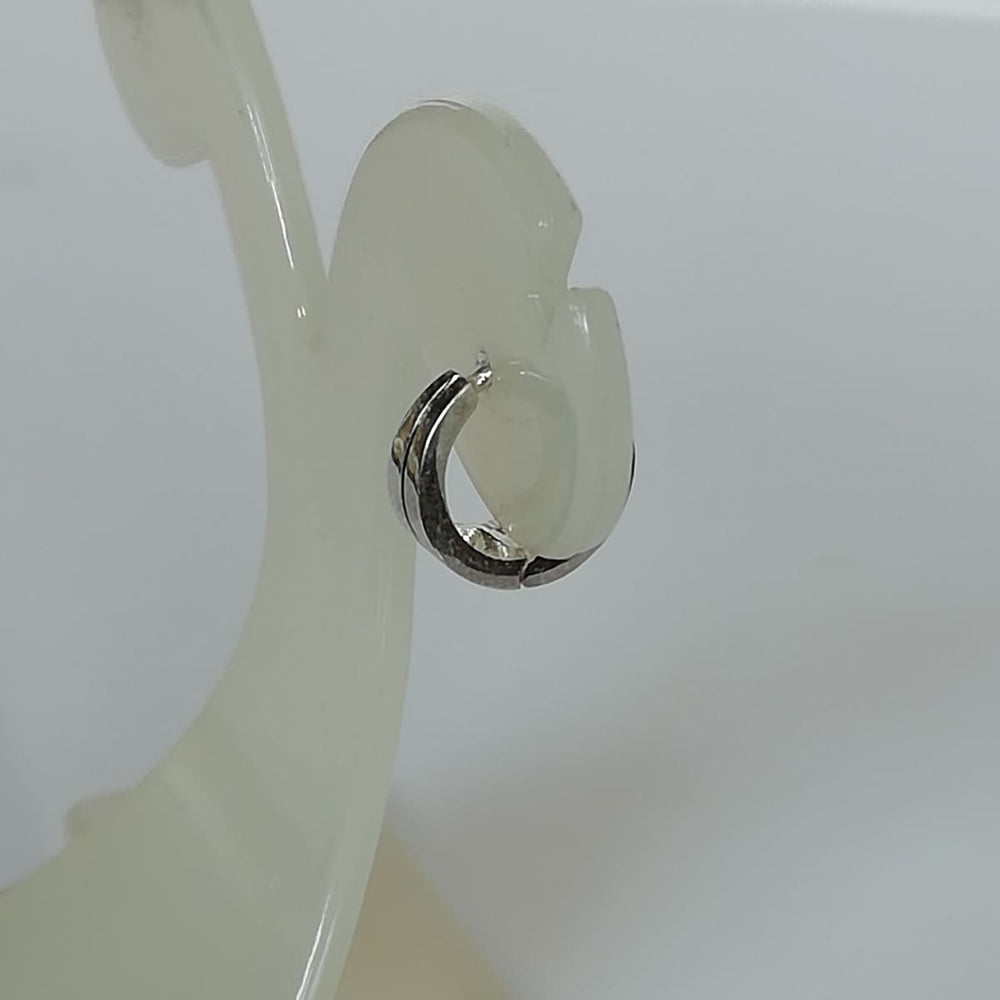 12 mm silver hoop | Thick band hoops | Silver jewelry | Minimalist | ear | E135 - by OneYellowButterfly