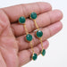 18k Gold Plated Green Corundum Gemstone Party Wear Dangle Earrings - by Bhagat Jewels