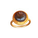 rings 18K Gold Plated Natural Labradorite Gemstone Ring - by Krti Handicrafts