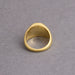 18k Gold Plated Pink Enamel Smile Signet Ring - by Bhagat Jewels