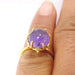 18k Gold Plated Ring - Amethyst Ring - Stackable Ring - Gold Vermeil Ring - Gemstone Ring - Prong Set Ring - Fashion Ring - Engagement Ring