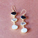 18K Matte Gold Plated Raw Garnet Rainbow Moonstone And Herkimer Diamond Birthstone Everyday Wear Dangling Earrings - by Bhagat Jewels