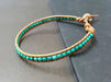 4 mm Natural Turquois Leather Wrap Bracelet Anklet Beaded Women Unisex Bracelet,Men - by Bymemade