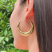 40 Mm Gold Hoops | Sterling Silver Gold Dipped | Ear | E997 - by Oneyellowbutterfly