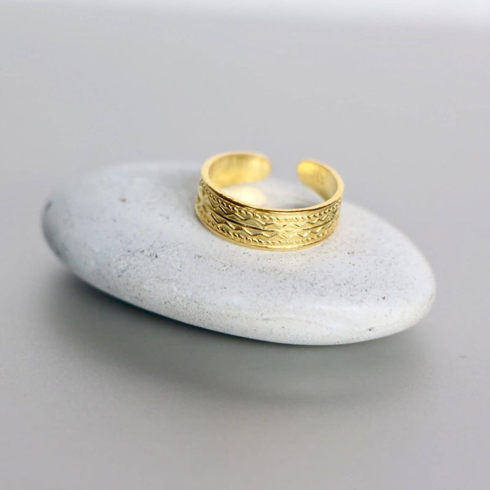 Athena Gold Personalized Ring | Hand Stamped Ring