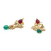 925 Silver Earring,18k Gold Plated Earring Handmade With Multi Stone - By Vidita Jewels