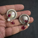 925 Sterling Antique Silver Earrings Stud with Multi Stone for Men and Women - by Vidita Jewels