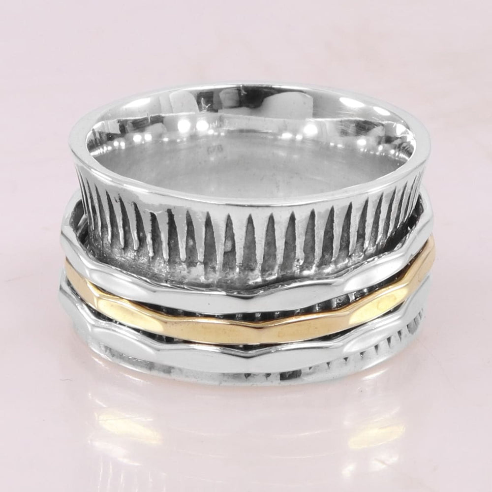 rings 925 Sterling Silver Band Energy Spinner Ring Thumb Meditation Fidget Promise Anxiety Gift For Men - 7 by Rajtarang