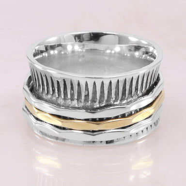 rings 925 Sterling Silver Band Energy Spinner Ring Thumb Meditation Fidget Promise Anxiety Gift For Men - 7 by Rajtarang