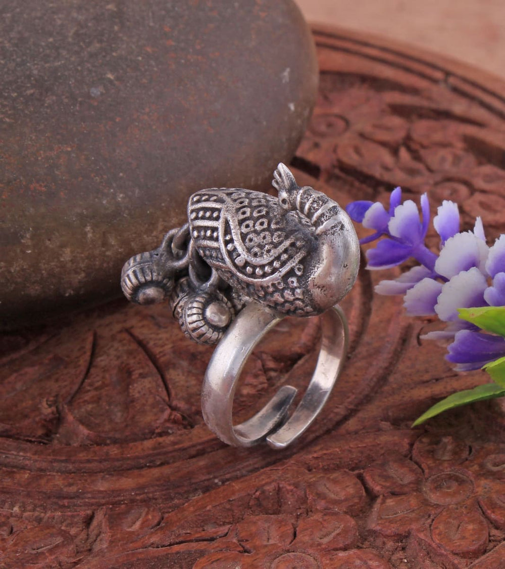 Indian traditional Peacock Design Pure 92.5 Sterling Silver Toe Rings for  woman | eBay