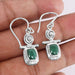 925 Sterling Silver Malachite Earring Vintage Style Gemstone Genuine Green Handmade Boho Women’s Dangler