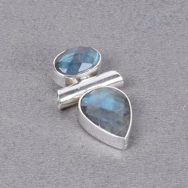 925 Sterling Silver Natural Labradorite Gemstone Stunning Pendant - by Bhagat Jewels
