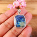 Necklaces 925 Sterling Silver Pendant Natural Azurite Jewelry Rectangle Cushion Bezel Set Handmade