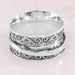 rings 925 Sterling Silver Ring Garnet Spinner Meditation Textured Handmade For Men’s - by Rajtarang