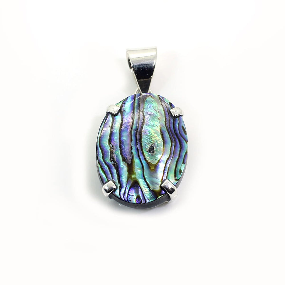 Abalone Shell Silver Prong Set Pendant Jewelry - by Nehal