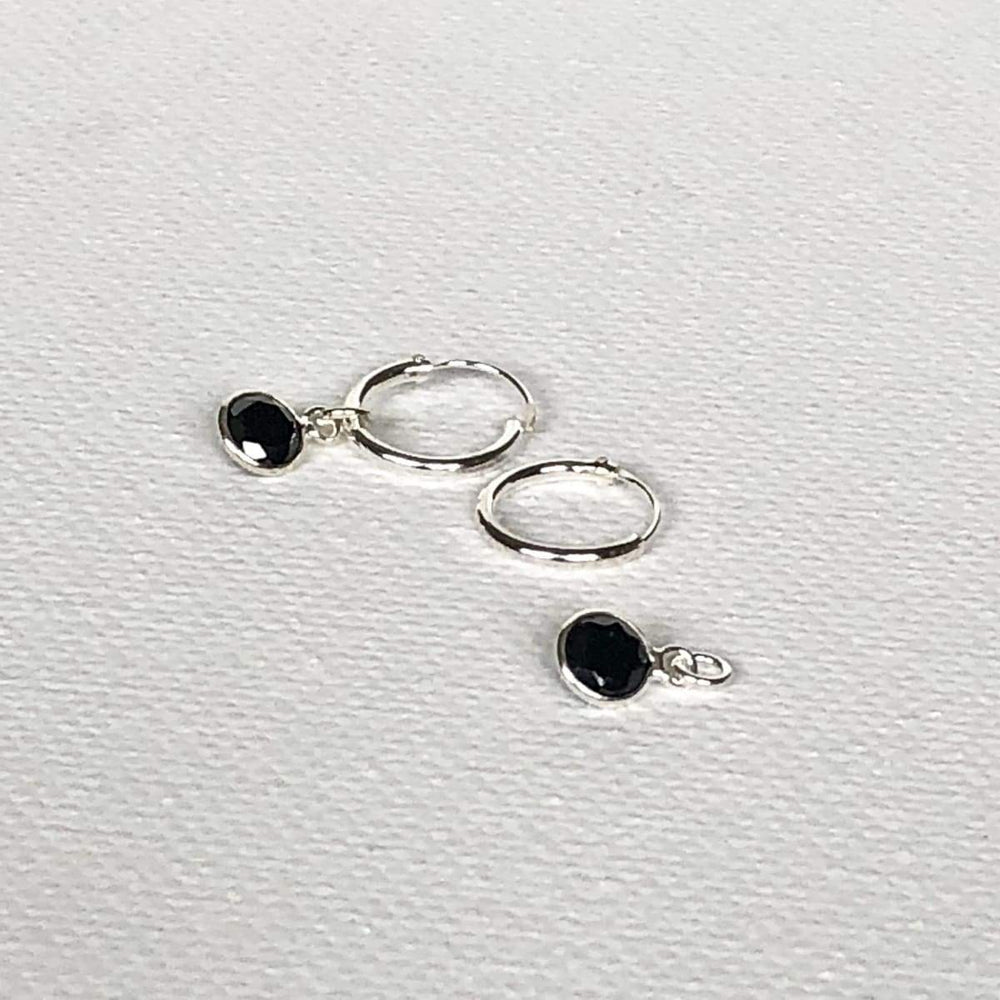 earrings Add On Charms Cartilage Hoops Small Hoop Earrings Wedding Silver Ear Wires Tiny Crystal G6/S - Title by NeverEndingSilver