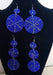 African Beaded Earrings Masai Beaded Boho Blue Christmas Gift For Her Tribal Moms - By Naruki Crafts