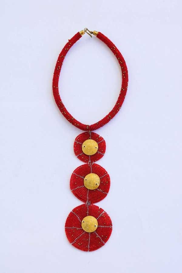 African Beaded Necklace Statement Beaded Necklace For Women Maasai Moms Gift Christmas Gift Her Zulu - By Naruki Crafts
