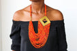 African Fringe Necklace Beaded Maasai Women Jewelry Christmas Gift for her Tribal - by Naruki Crafts